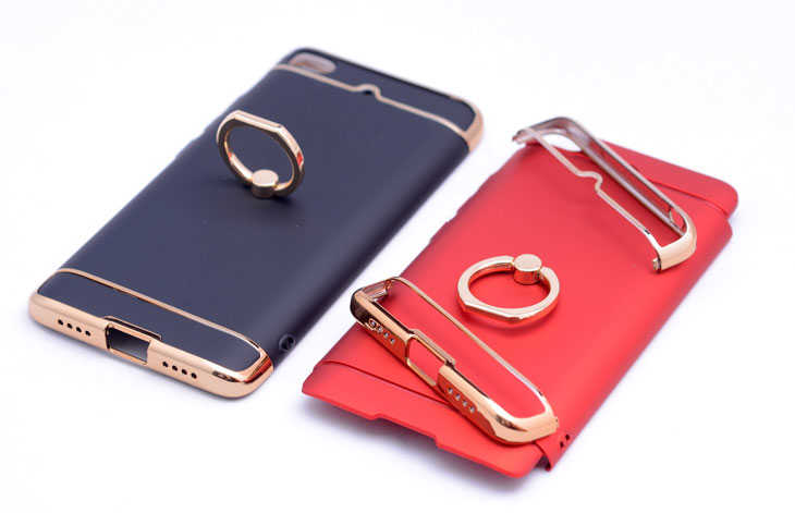 Xiaomi Mi 5S Kılıf Zore 3 Parçalı Yüzüklü Rubber Kapak