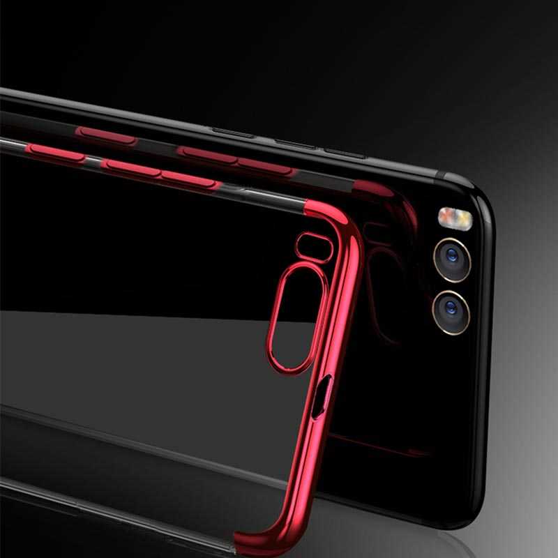 Xiaomi Mi 6 Kılıf Zore Dört Köşeli Lazer Silikon Kapak
