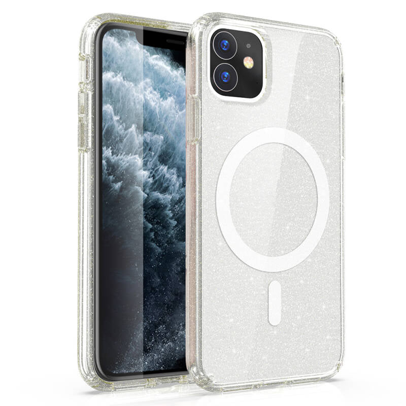 Apple iPhone 16 Pro Kapakolsun Magsafe Şarjlı Pırıltı Kapak