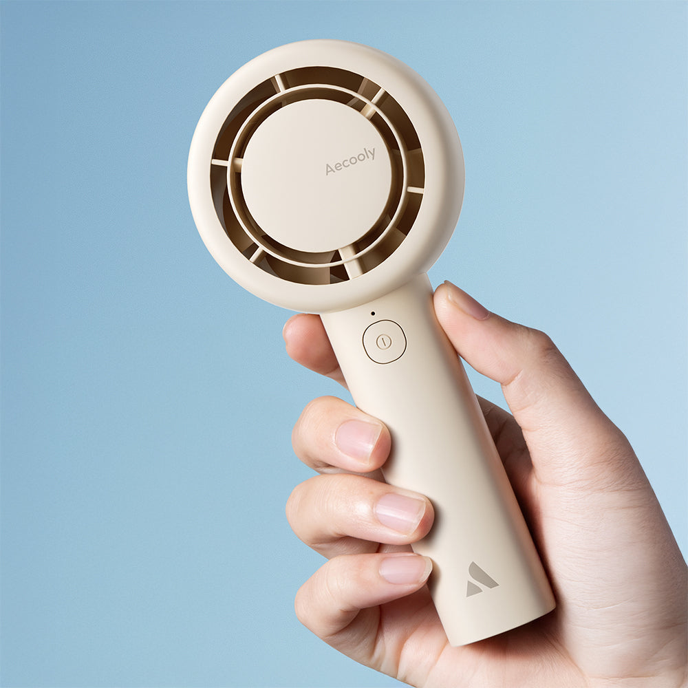 Aecooly PB01 İç Spiralli Çift Halka Hava Akışı Teknolojili 5 Kademeli Portatif Soğutucu El Fanı