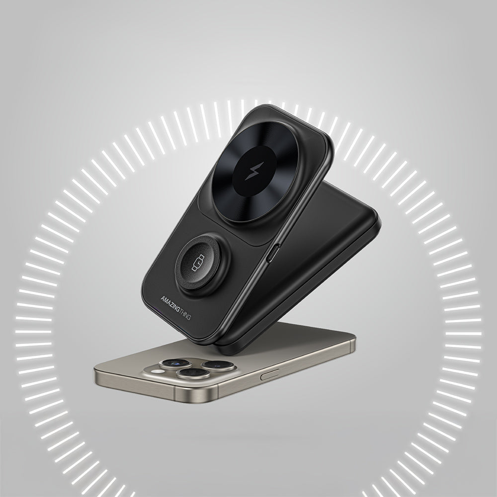 Amazingthing Thunder Pro Mag 6in1 PD22.5W Katlanabilir Standlı Kablosuz Powerbank 8000mAh