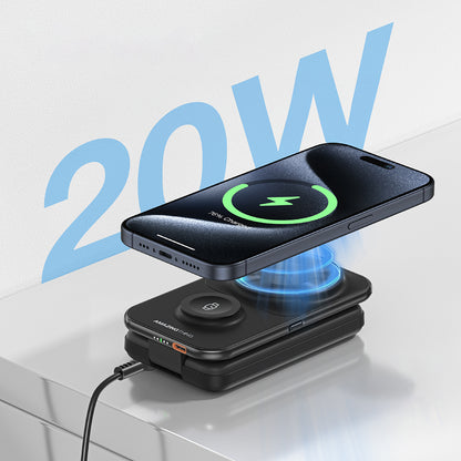 Amazingthing Thunder Pro Mag 6in1 PD22.5W Katlanabilir Standlı Kablosuz Powerbank 8000mAh
