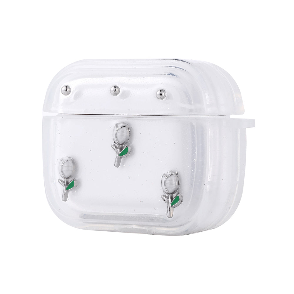 Apple Airpods 3. Nesil Zore Airbag 44 Airbag Tasarımlı Simli Şeffaf Kutup Kılıf