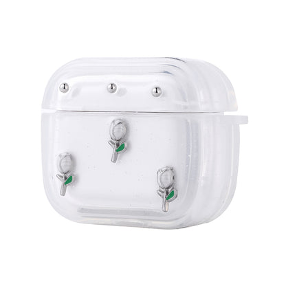 Apple Airpods 3. Nesil Zore Airbag 44 Airbag Tasarımlı Simli Şeffaf Kutup Kılıf