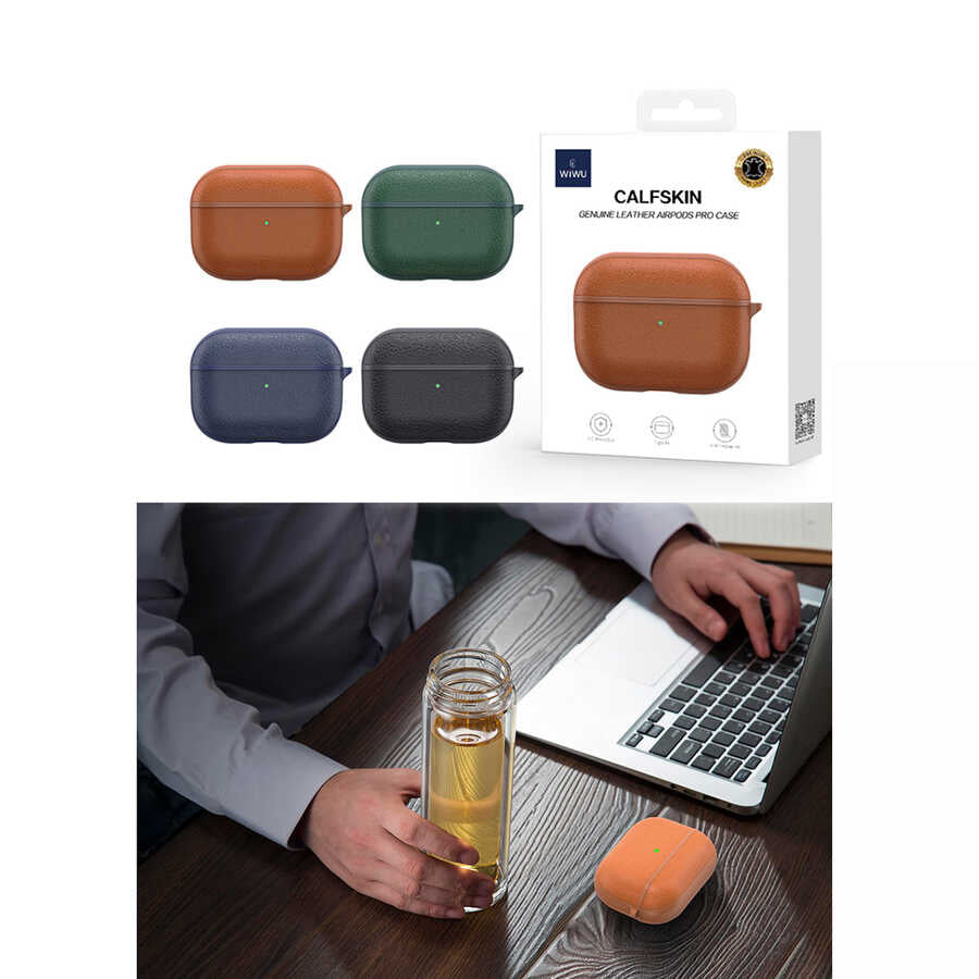 Apple Airpods 3.Nesil Kılıf Wiwu Calfskin Kılıf