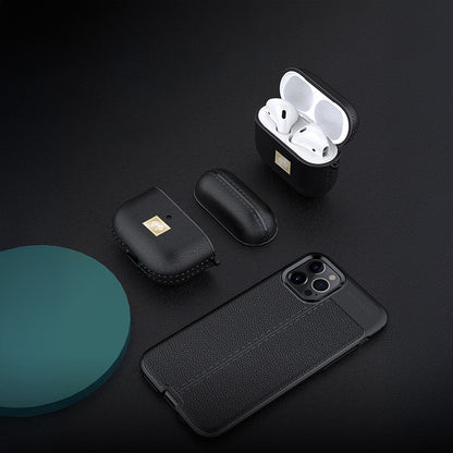 Apple Airpods 4 Kılıf Deri Görünümlü Askı Aparatlı Wlons Kılıf