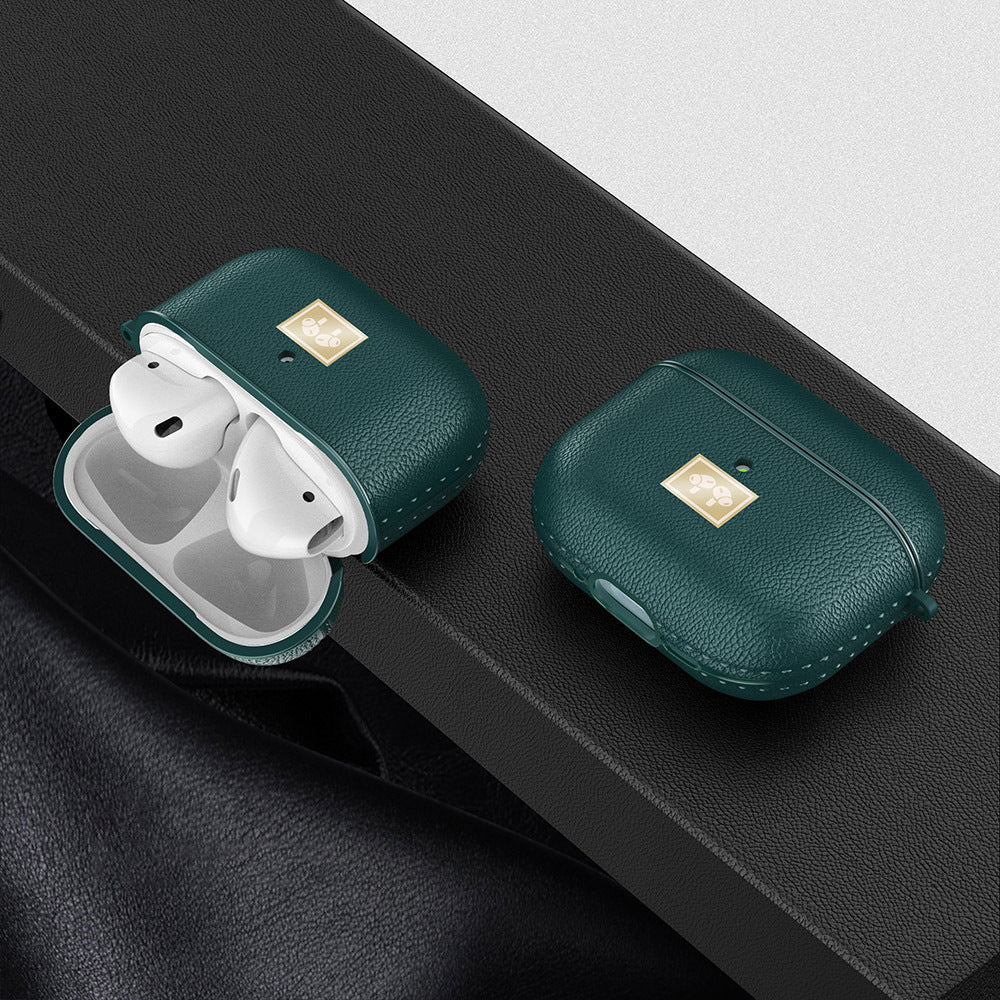 Apple Airpods 4 Kılıf Deri Görünümlü Askı Aparatlı Wlons Kılıf
