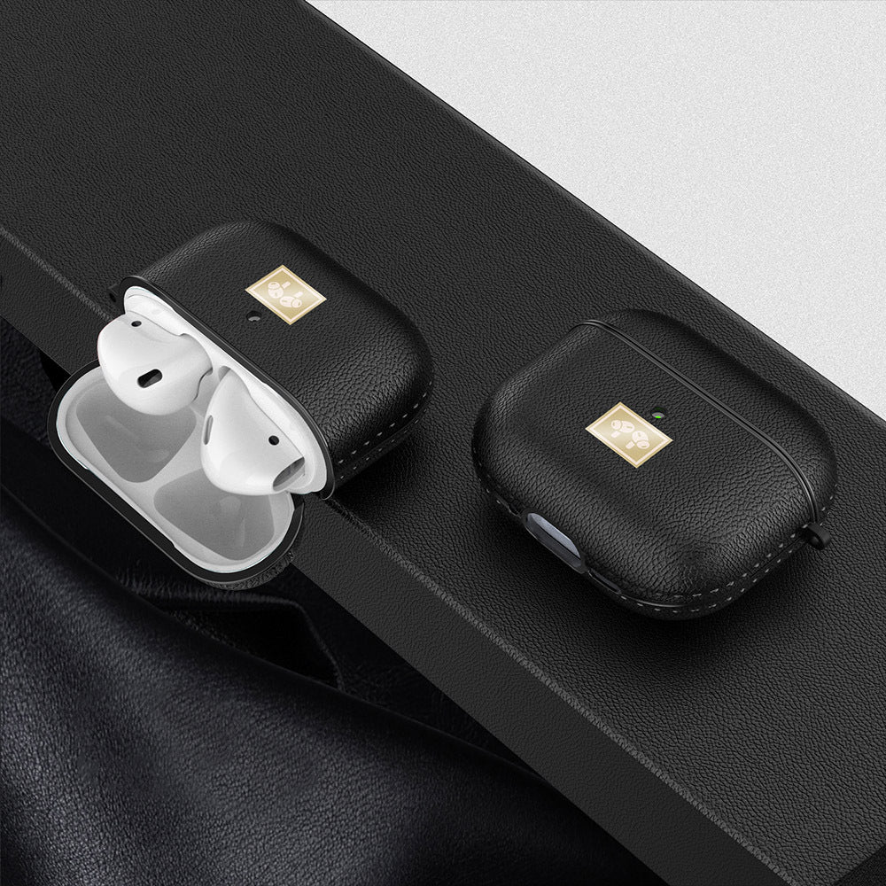 Apple Airpods 4 Kılıf Deri Görünümlü Askı Aparatlı Wlons Kılıf