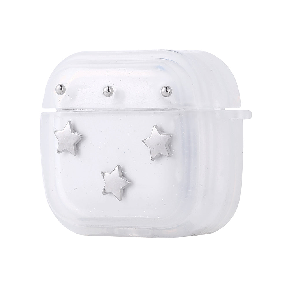 Apple Airpods 4 Zore Airbag 44 Airbag Tasarımlı Simli Şeffaf Kutup Kılıf