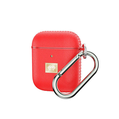Apple Airpods Kılıf Deri Görünümlü Askı Aparatlı Wlons Kılıf