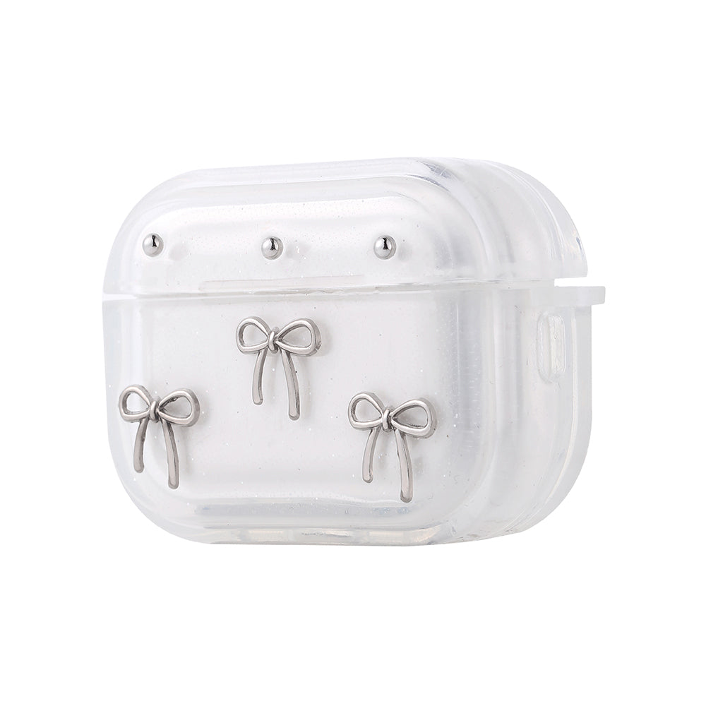 Apple Airpods Pro 2 Zore Airbag 44 Airbag Tasarımlı Simli Şeffaf Kutup Kılıf