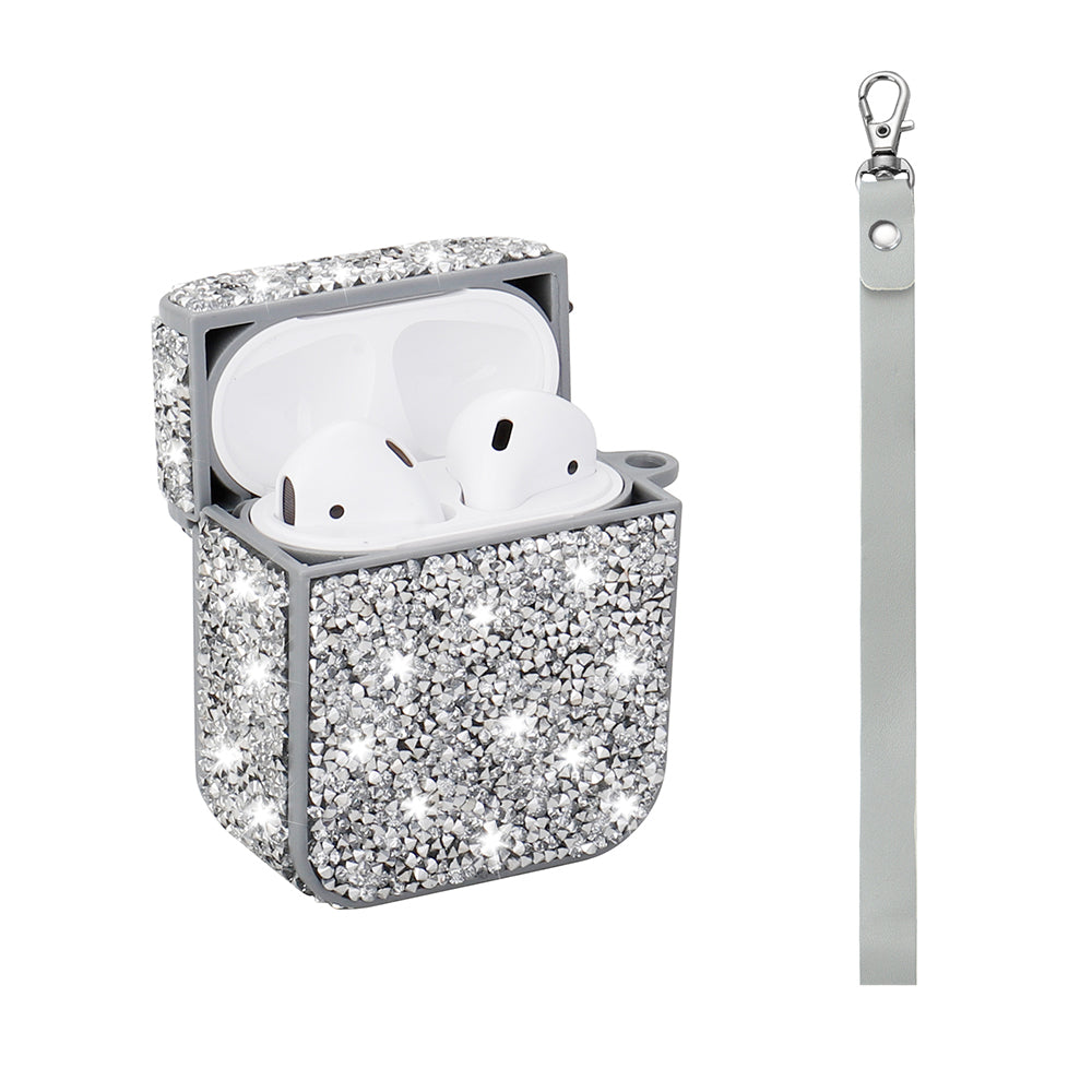 Apple Airpods Zore Airbag 45 Bilek Askı Aparatlı Simli Şeffaf Kılıf