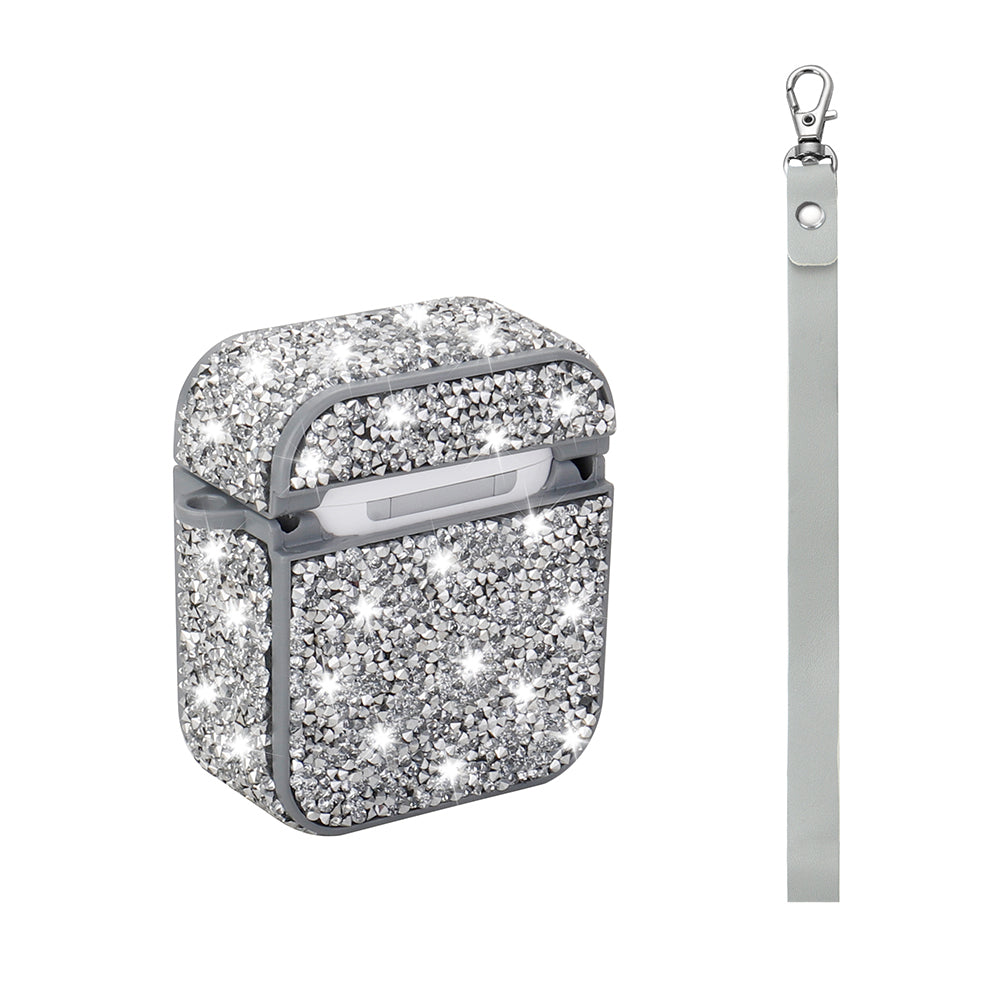 Apple Airpods Zore Airbag 45 Bilek Askı Aparatlı Simli Şeffaf Kılıf