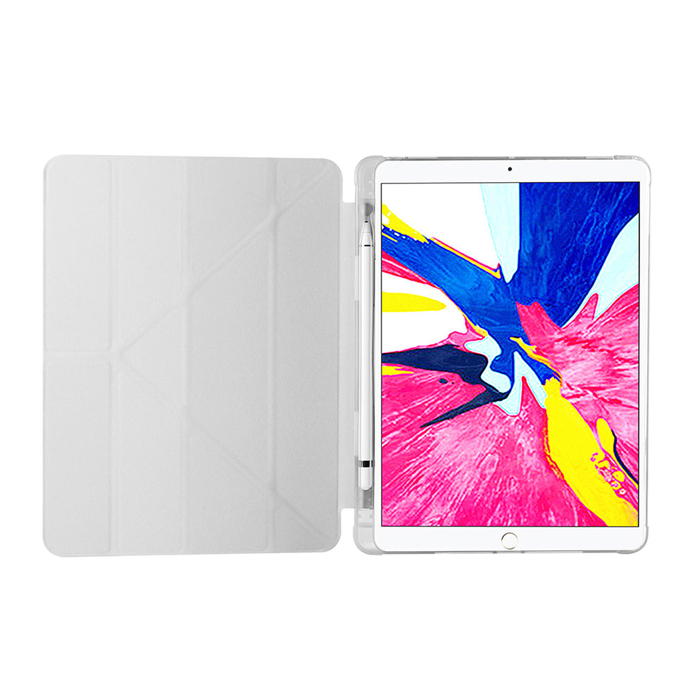 Apple iPad 10.2 (8.Nesil) Kılıf Zore Tri Folding Kalem Bölmeli Standlı Kılıf
