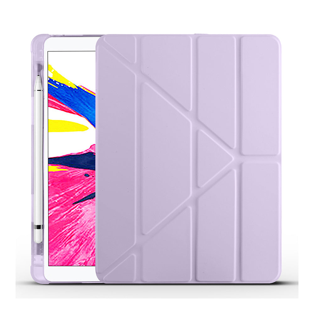 Apple iPad 10.2 (8.Nesil) Kılıf Zore Tri Folding Kalem Bölmeli Standlı Kılıf