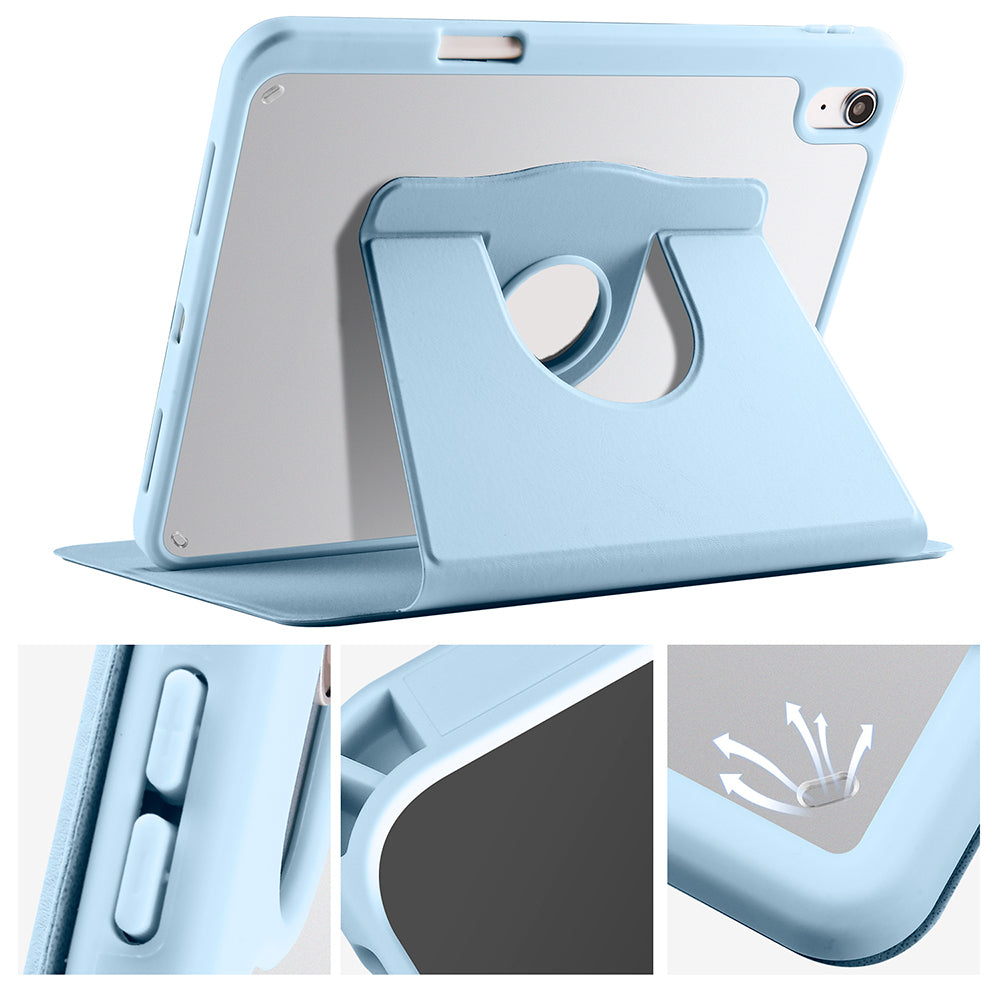 Apple iPad 10.9 2022 (10.Nesil) Kılıf Zore Termik Kalem Bölmeli Dönebilen Standlı Kılıf