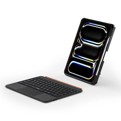 Apple iPad Air 10.9 2020 (4.Nesil) Wiwu MK-007 Combo Pro Kalem Bölmeli Klavyeli Standlı Kılıf