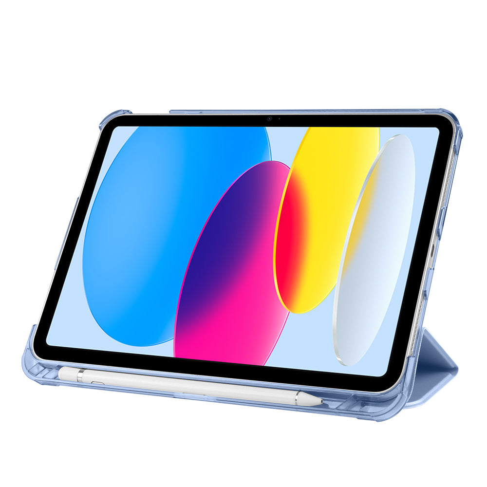 Apple iPad Air 10.9 2022 (10.Nesil) Zore Smart Cover Kalem Bölmeli Standlı 1-1 Kılıf