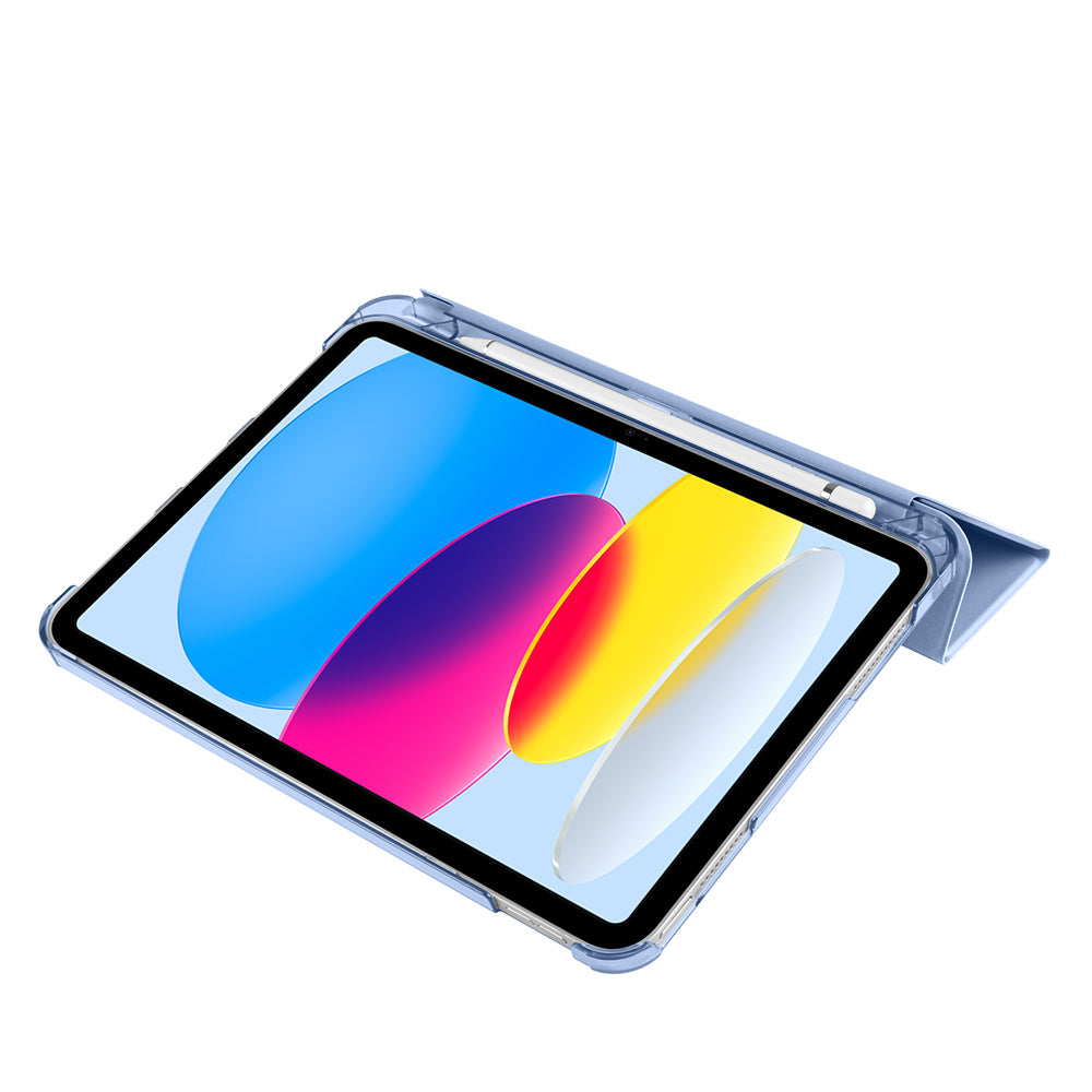 Apple iPad Air 10.9 2022 (10.Nesil) Zore Smart Cover Kalem Bölmeli Standlı 1-1 Kılıf