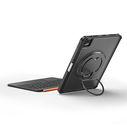 Apple iPad Air 10.9 2022 (5.Nesil) Wiwu MK-007 Combo Pro Kalem Bölmeli Klavyeli Standlı Kılıf