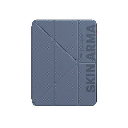 Apple iPad Air 11 2024 Kılıf SkinArma Kabartma Baskı Tasarımlı 360 Tam Koruma Arkası Şeffaf Standlı Gamma Kılıf