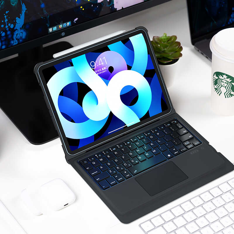 Apple iPad Air 11 2025 M3 Benks Multifunctional Kablosuz Klavyeli Kılıf