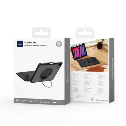 Apple iPad Air 11 2025 M3 Wiwu MK-007 Combo Pro Kalem Bölmeli Klavyeli Standlı Kılıf