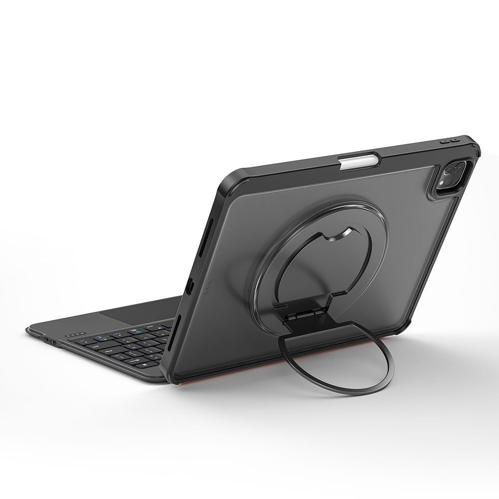 Apple iPad Air 11 2025 M3 Wiwu MK-007 Combo Pro Kalem Bölmeli Klavyeli Standlı Kılıf