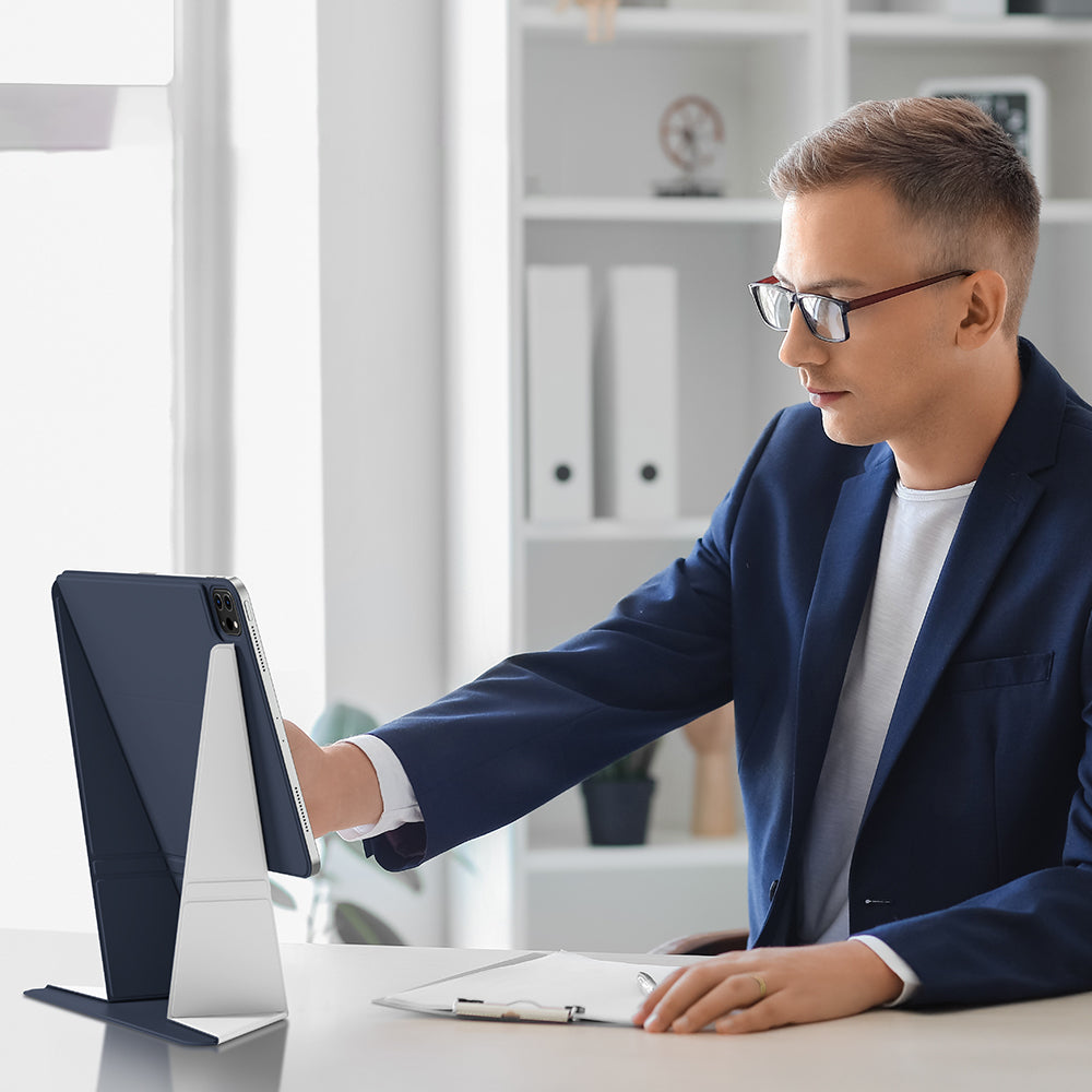 Apple iPad Air 13 2024 Amazingthing Matte Pro Mag Folio Katlanabilir Magnetik Standlı Kılıf