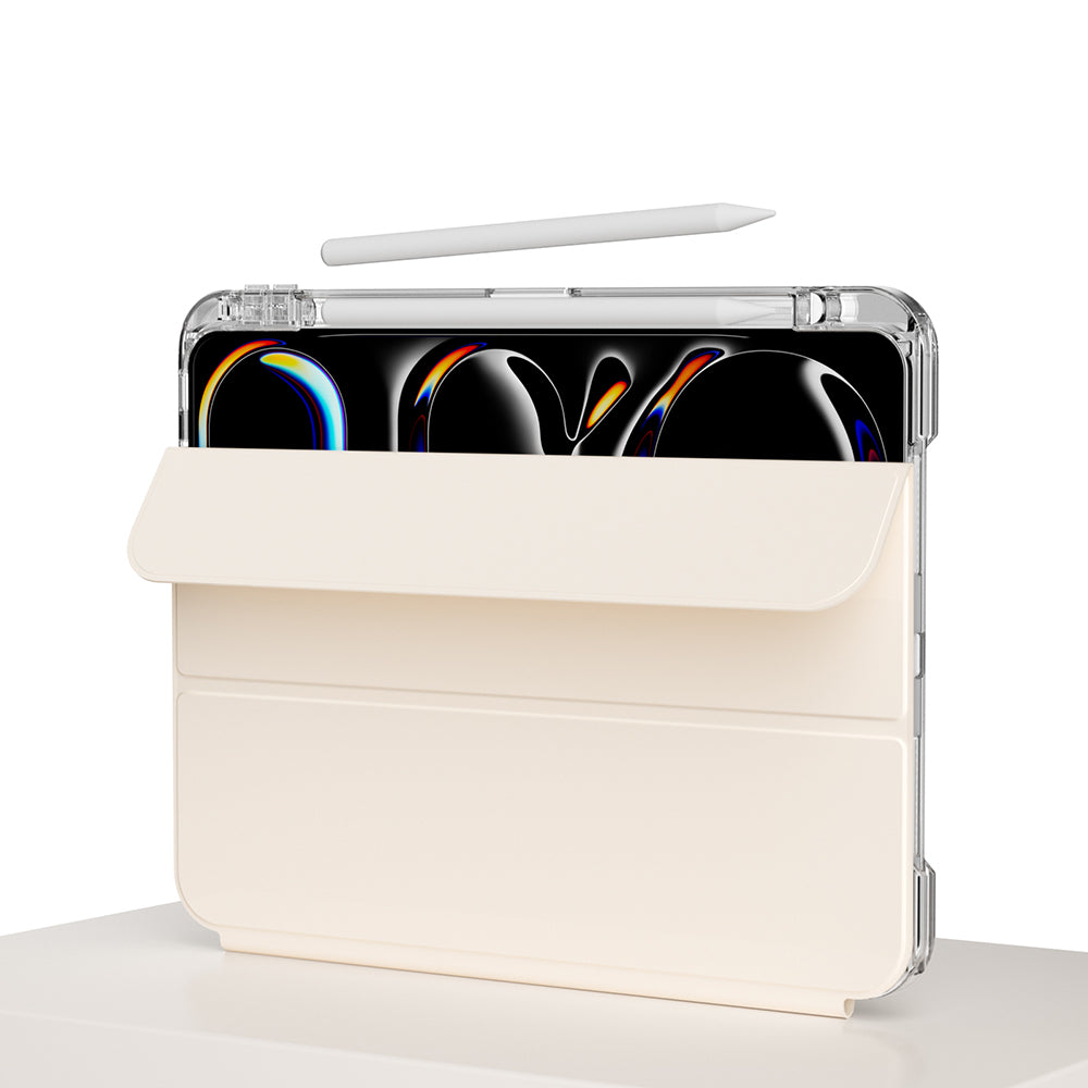 ​Apple iPad Air 13 2024 Kılıf Magnetik Ayrılabilen Airbagli Zore Sliding Tablet Kılıfı