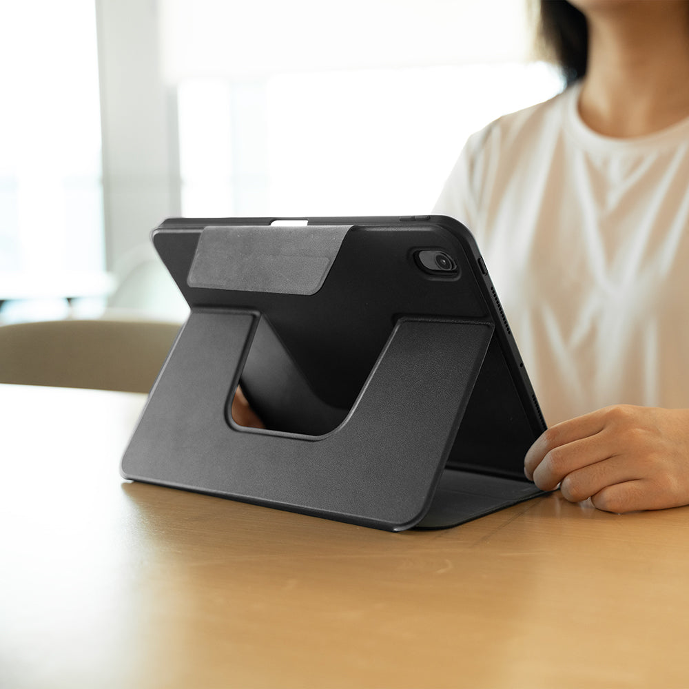 Apple iPad Air 13 2025 M3 Raptic Spin Detachable Folio PU Ayrılabilir Kalem Bölmeli Standlı Kılıf