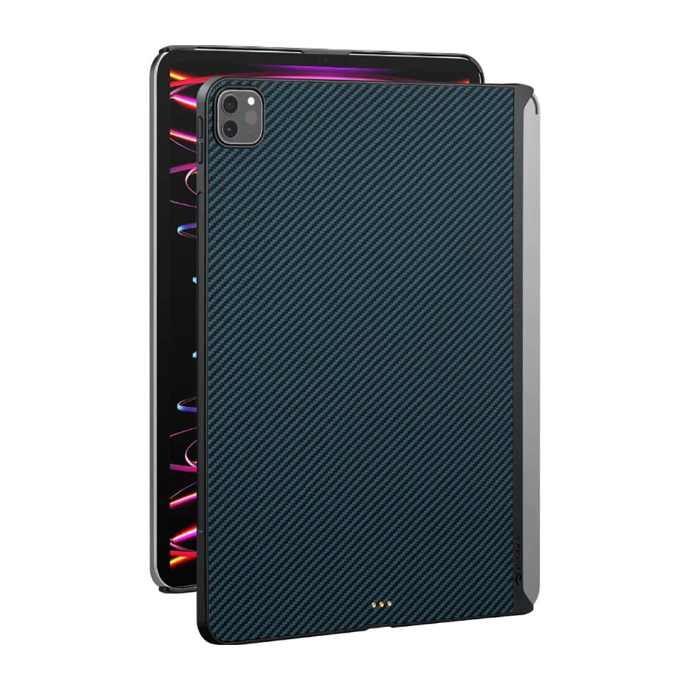 Apple iPad Pro 11 2020 (2.Nesil) Kılıf Aramid Fiber Pitaka Ultra-Slim Classic Serisi Tablet Kapak