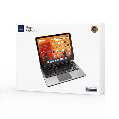 Apple iPad Pro 12.9 2021 (5.Nesil) Wiwu MK-003 Gizli Kalem Bölmeli Klavyeli Standlı Kılıf