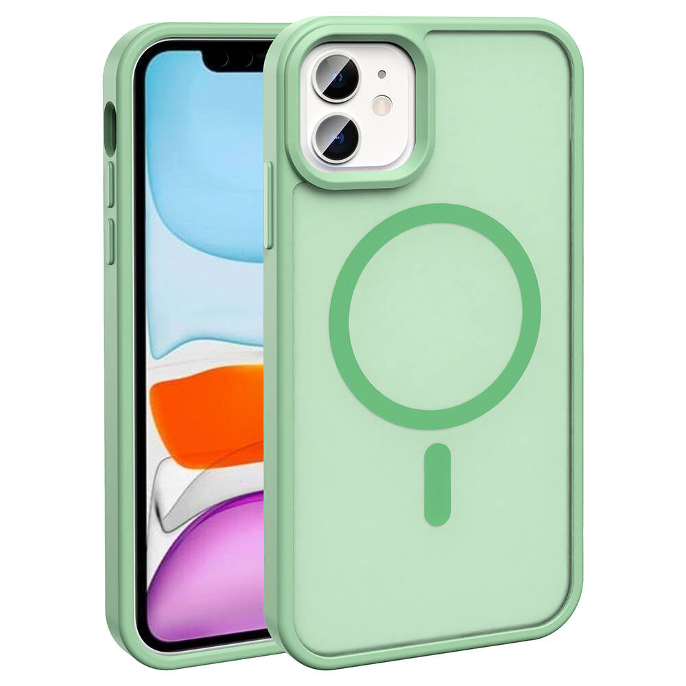 Apple iPhone 11 Kılıf M-safe Şarj Özellikli Mat Arka Yüzey Zore Sio Kapak