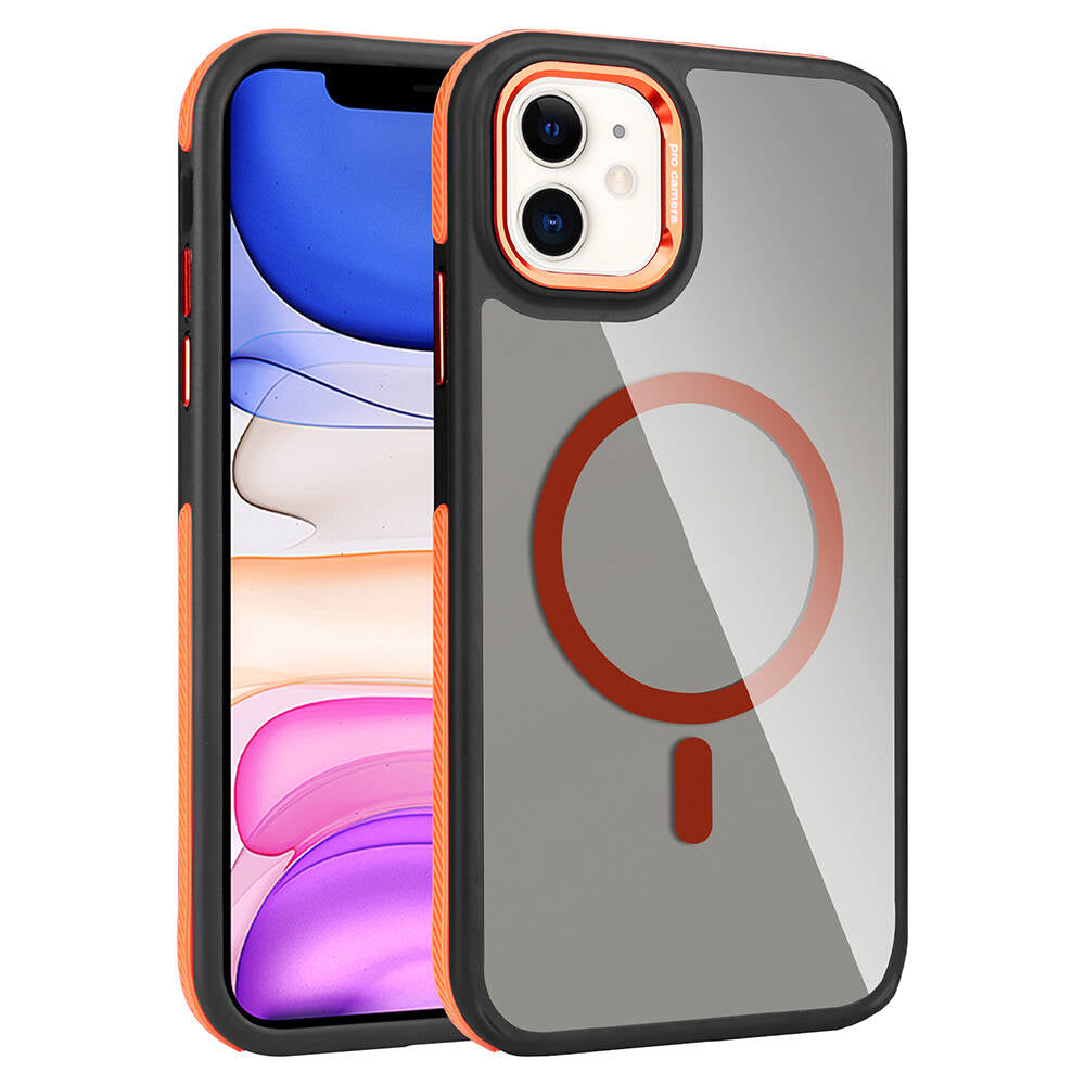 Apple iPhone 11 Kılıf M-safe Şarj Özellikli Mat Görünümlü Zore Solo Kapak