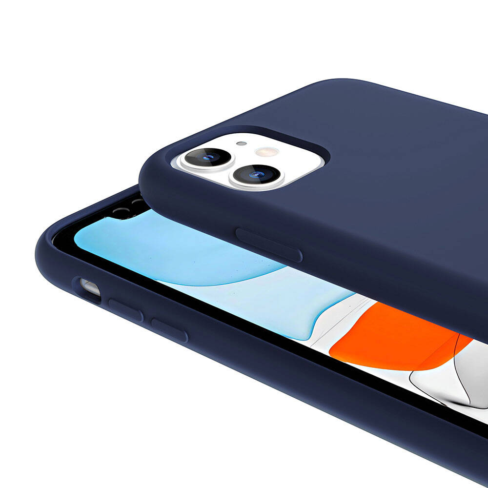 Apple iPhone 11 Kılıf M-safe Şarj Özellikli Sıvı Teknolojili Silinebilir Sert Zore Kivi Kapak