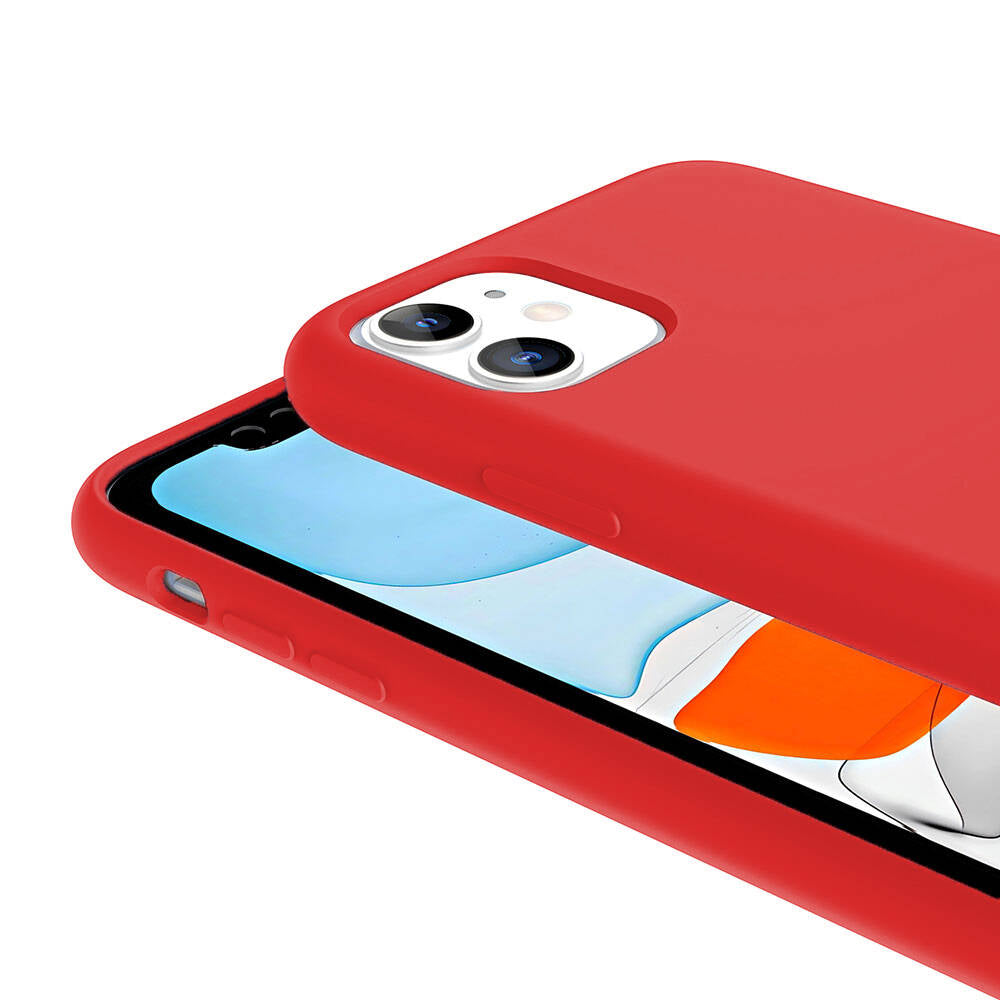 Apple iPhone 11 Kılıf M-safe Şarj Özellikli Sıvı Teknolojili Silinebilir Sert Zore Kivi Kapak