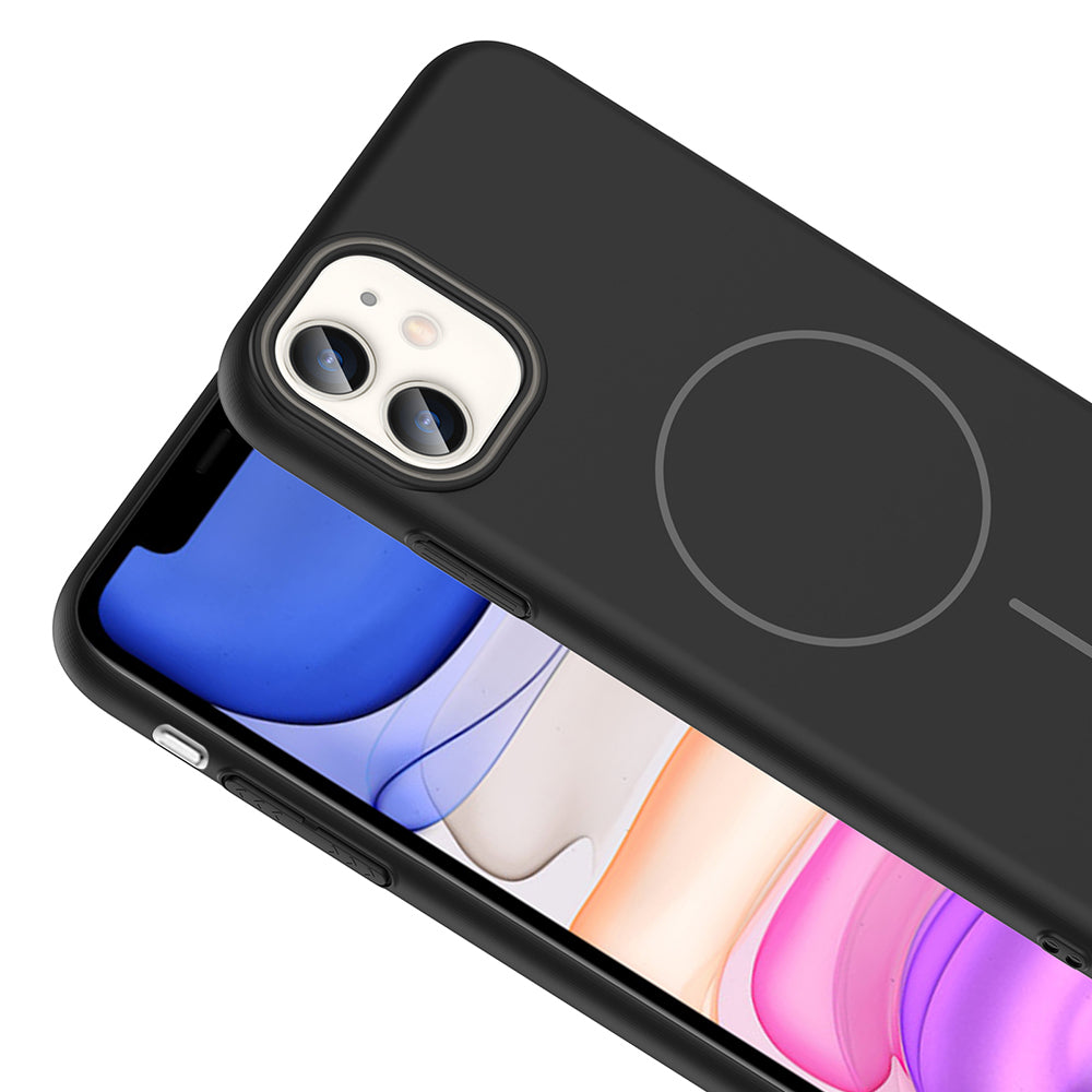 Apple iPhone 11 Kılıf M-safe Şarj Özellikli Zore Ruby Sert Kapak