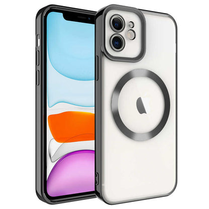 Apple iPhone 11 Kılıf M-safe Wireless Şarj Özellikli Zore Setro Silikon