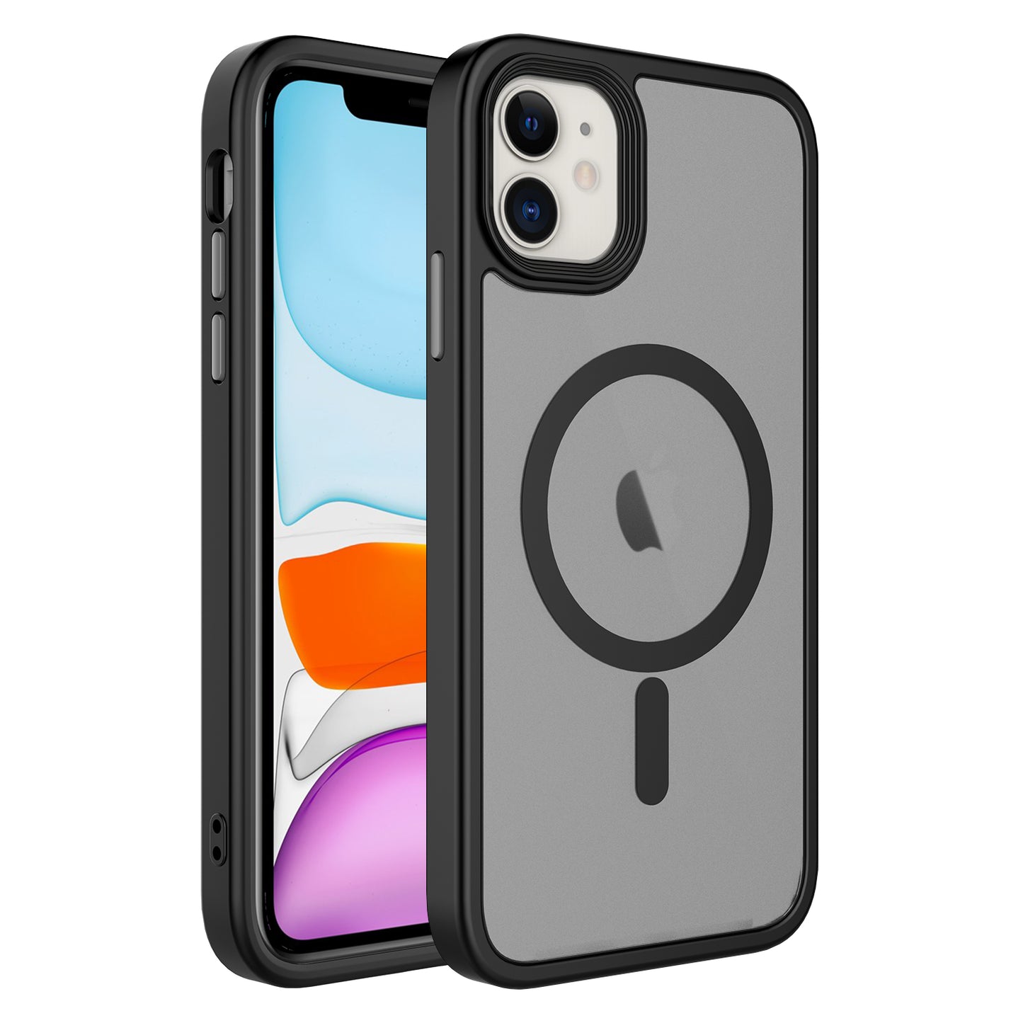 Apple iPhone 11 Kılıf Mat Arka Yüzey Wireless Şarj Özellikli Zore Flet M-safe Kapak