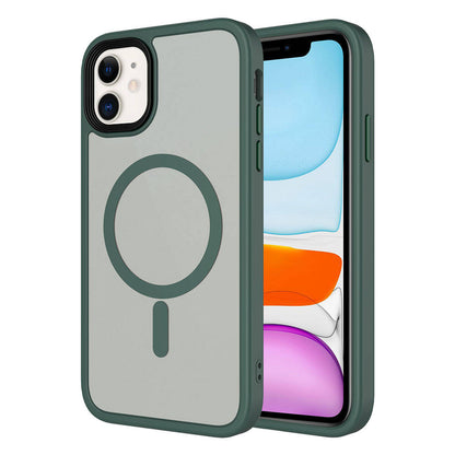 Apple iPhone 11 Kılıf Mat Arka Yüzey Wireless Şarj Özellikli Zore Flet M-safe Kapak