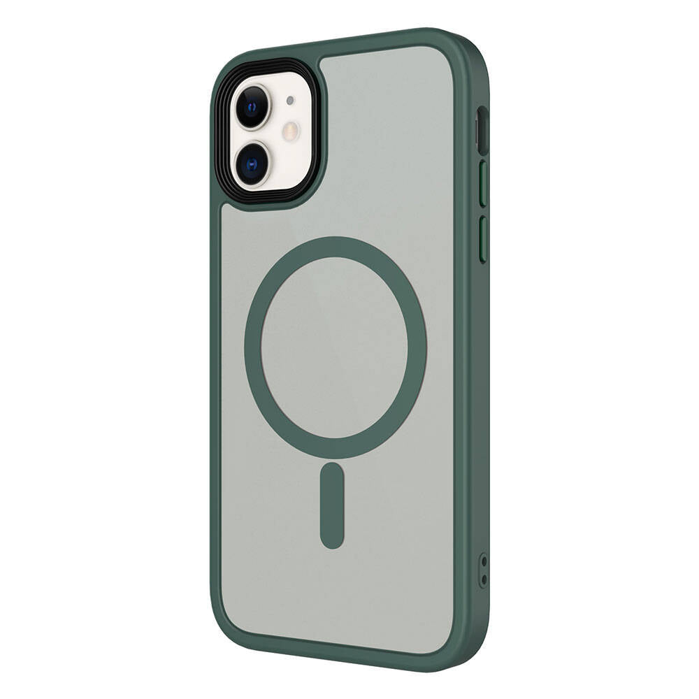 Apple iPhone 11 Kılıf Mat Arka Yüzey Wireless Şarj Özellikli Zore Flet M-safe Kapak