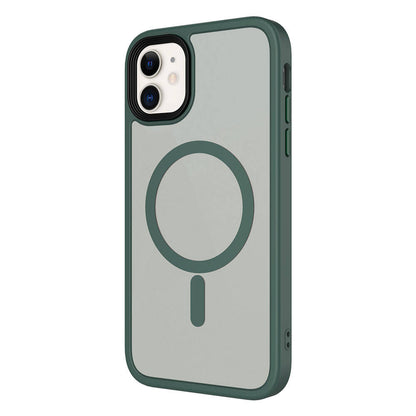 Apple iPhone 11 Kılıf Mat Arka Yüzey Wireless Şarj Özellikli Zore Flet M-safe Kapak