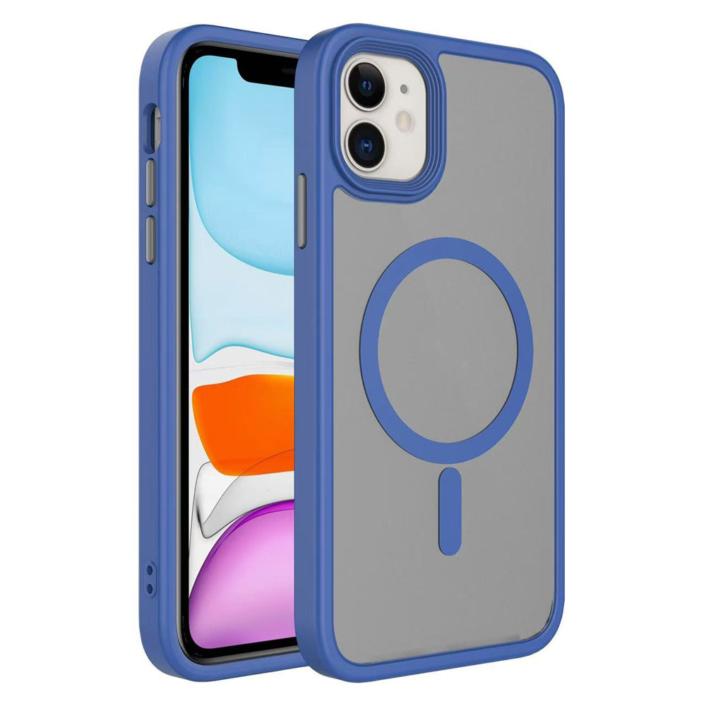 Apple iPhone 11 Kılıf Mat Arka Yüzey Wireless Şarj Özellikli Zore Flet M-safe Kapak