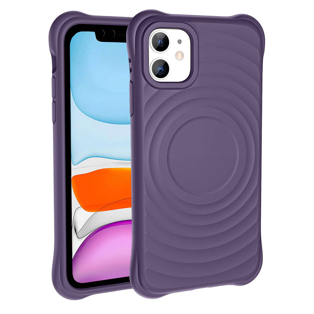 Apple iPhone 11 M-safe Şarj Özellikli Airbagli Mat Görünümlü Zore Hepi Kapak