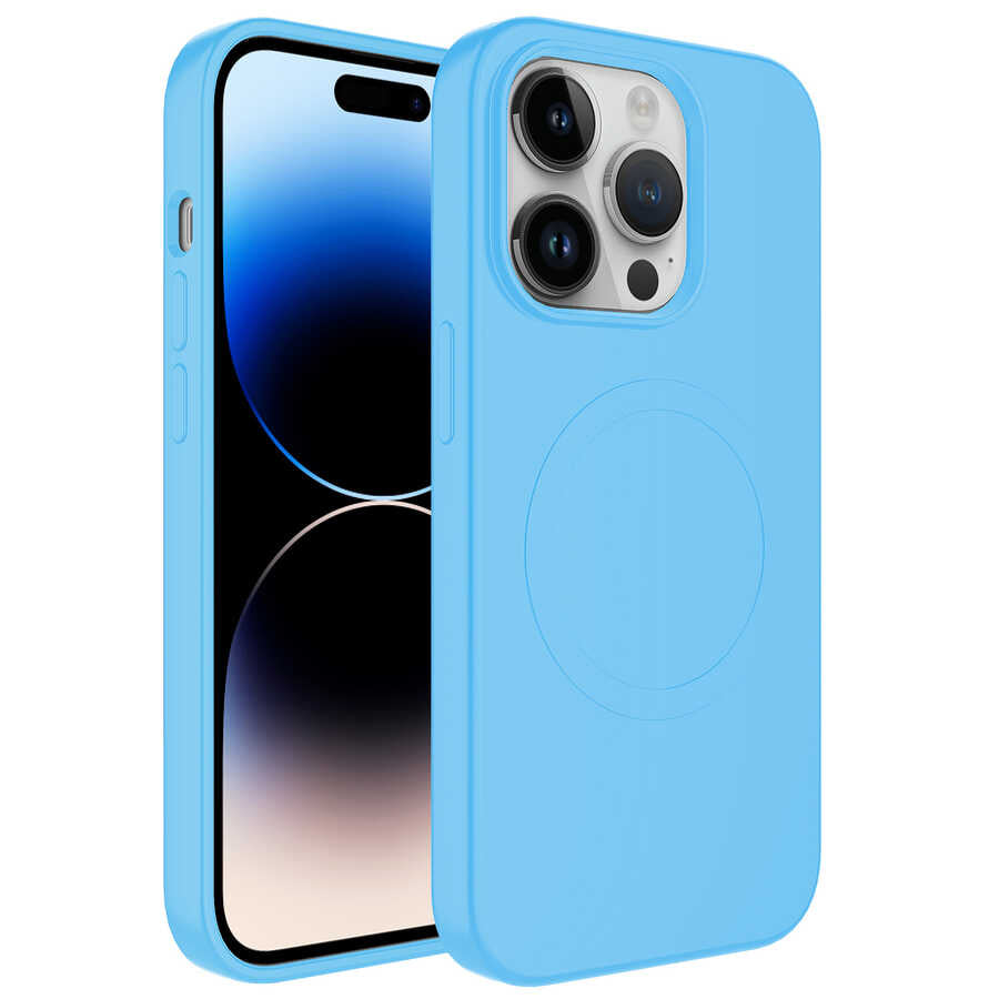 Apple iPhone 11 Pro Kılıf M-safe Wireless Şarj Özellikli Pastel Renk Silikon Zore Plas Kapak