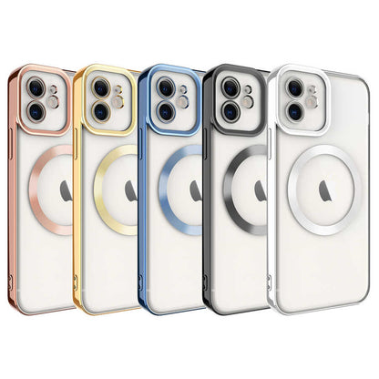 Apple iPhone 12 Kılıf M-safe Wireless Şarj Özellikli Zore Setro Silikon