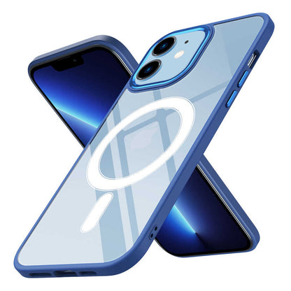 Apple iPhone 12 Kılıf Wireless Şarj Özellikli Zore Krom M-safe Silikon Kapak