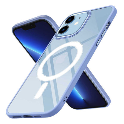 Apple iPhone 12 Kılıf Wireless Şarj Özellikli Zore Krom M-safe Silikon Kapak