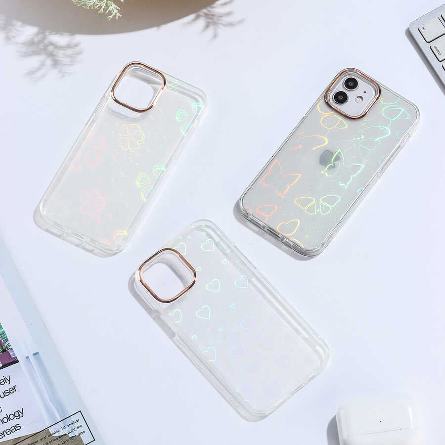 Apple iPhone 12 Kılıf Zore Sidney Desenli Sert Kapak